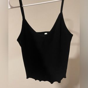 Pacsun Black Tank Top with Waves at Bottom